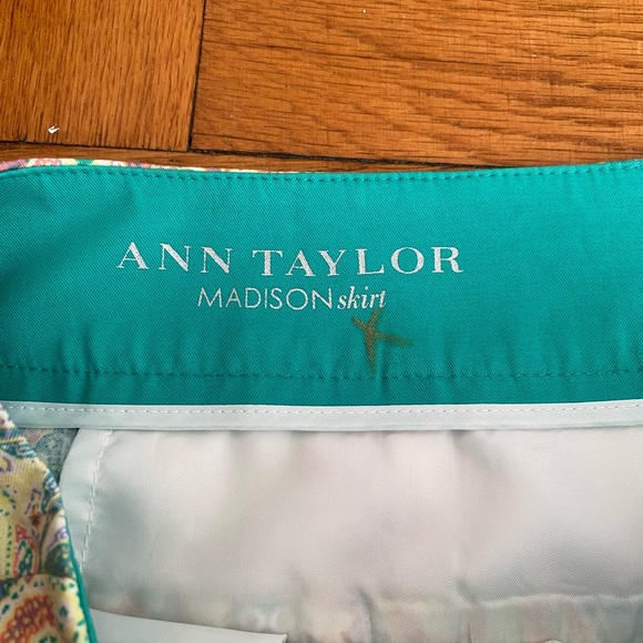 Ann Taylor Loft Madison Skirt Pink Blue White Size 12 - Picture 2 of 10